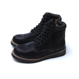 [GIRLS GOOB] Woofer Men's Hiking Boots Lace Up Side Zipper Leather Boots, Wide And Round Toe - Made In Korea